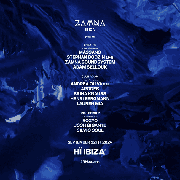 Zamna Festival schedule at hï ibiza 2024