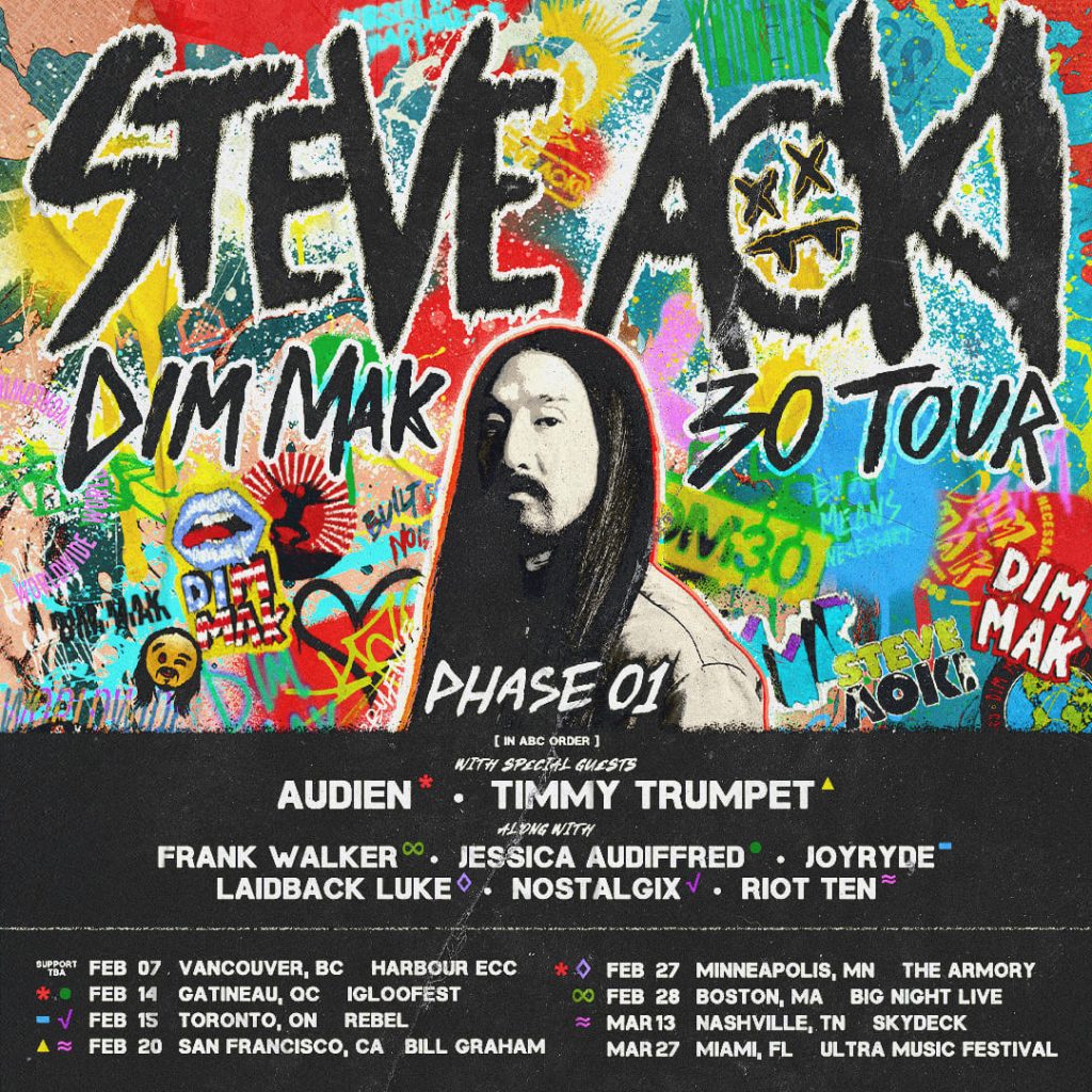 steve aoki dim mak 30 year anniversary tour