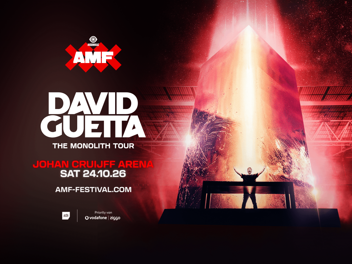 David Guetta's Monolith Show Leads AMF 2026 Lineup | EDMNOMAD